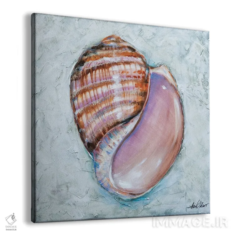 تابلو دکوراتیو "خطوط صدف" اثر لیندا اولسن - نمای پرسپکتیو محصول