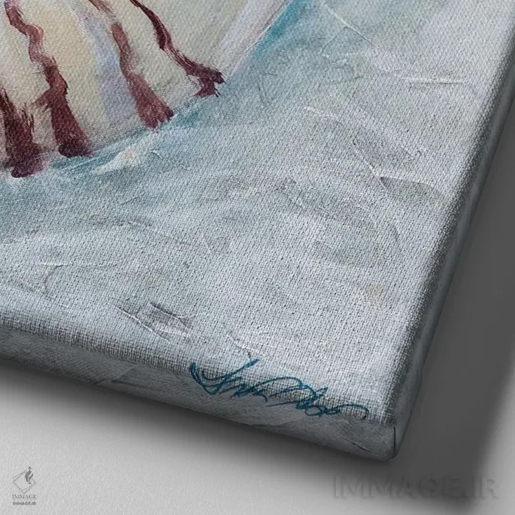 تابلو دکوراتیو "ناوتیلوس" اثر لیندا اولسن - نمای نزدیک بافت بوم