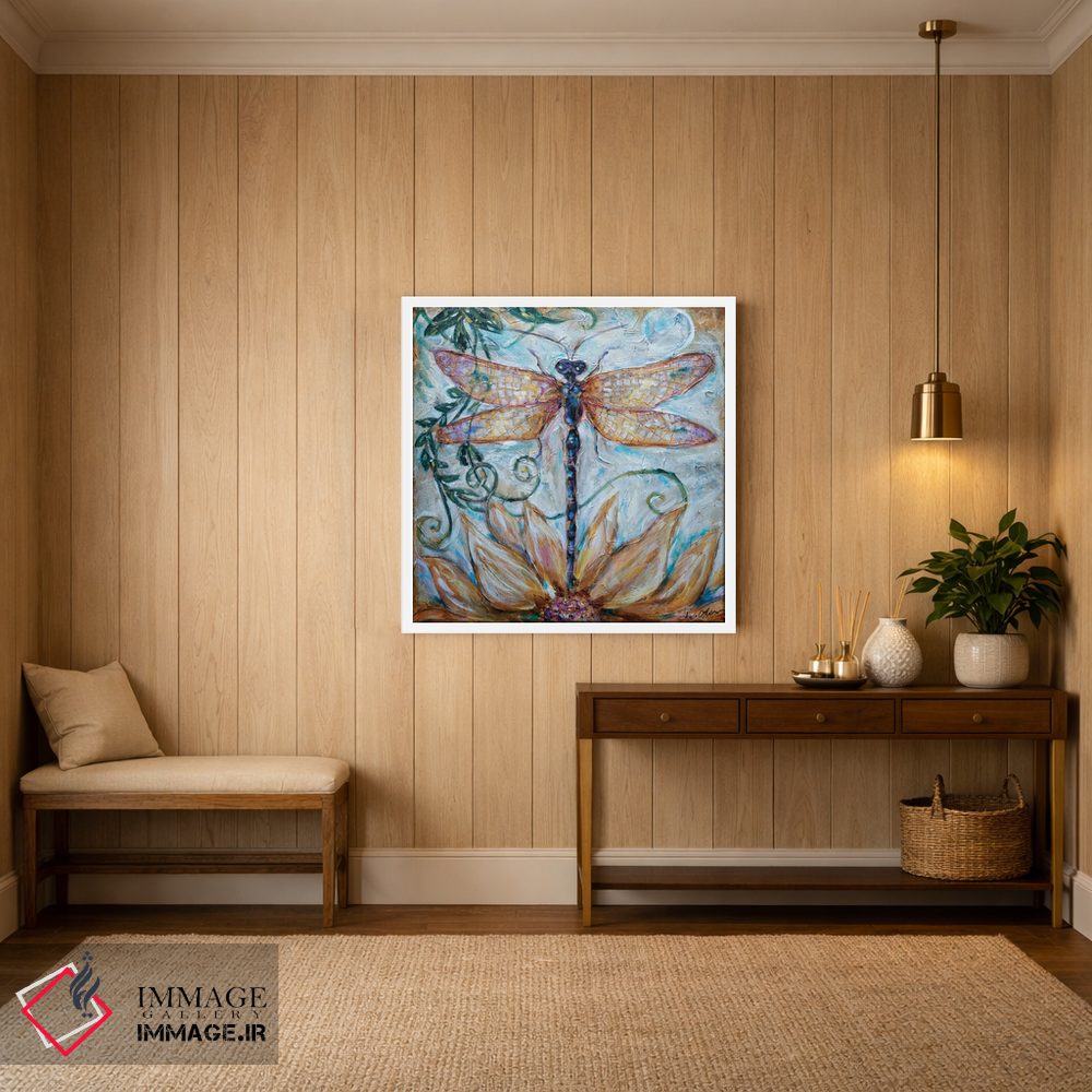 تابلو دکوراتیو "شب پره در باغ" اثر لیندا اولسن - D3W