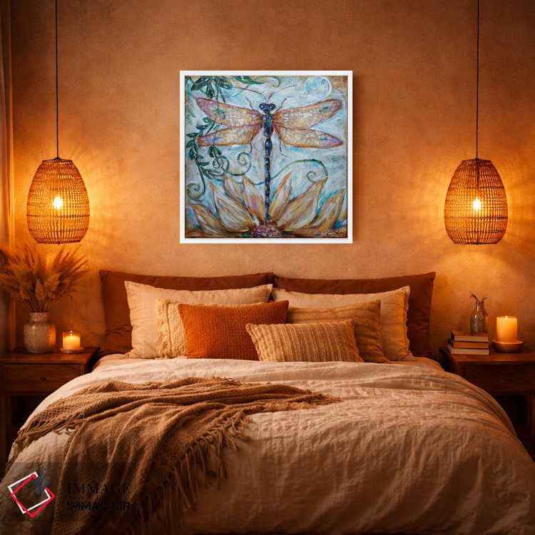 تابلو دکوراتیو "شب پره در باغ" اثر لیندا اولسن - D5W