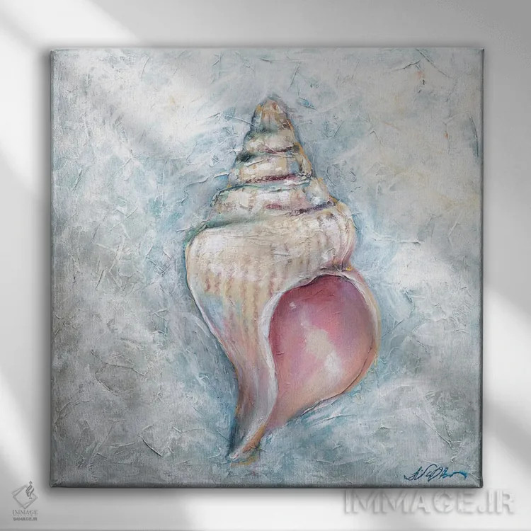 تابلو دکوراتیو "صدف" اثر لیندا اولسن - نمای روبهرو روی دیوار