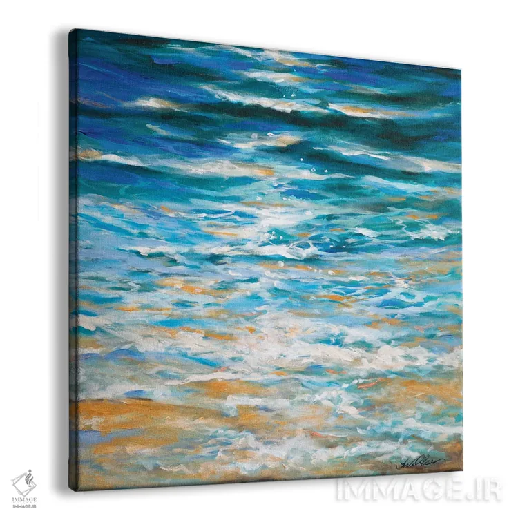 تابلو انتزاعی "لبه جزر و مد" اثر لیندا اولسن - نمای پرسپکتیو محصول