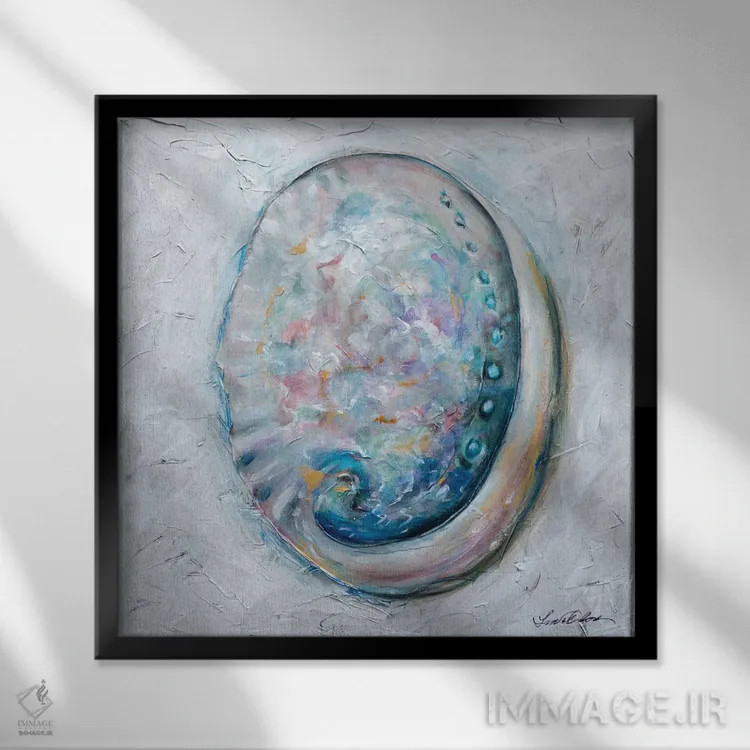 تابلو دکوراتیو "آبالون " اثر لیندا اولسن - نمای قابدار مشکی