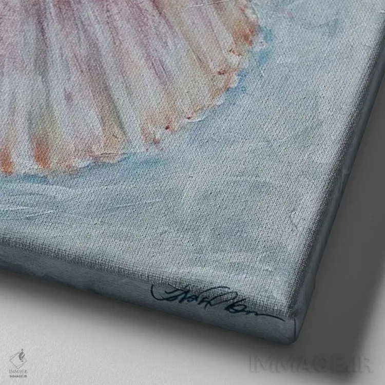 تابلو دکوراتیو "هم پوشانی" اثر لیندا اولسن - نمای نزدیک بافت بوم