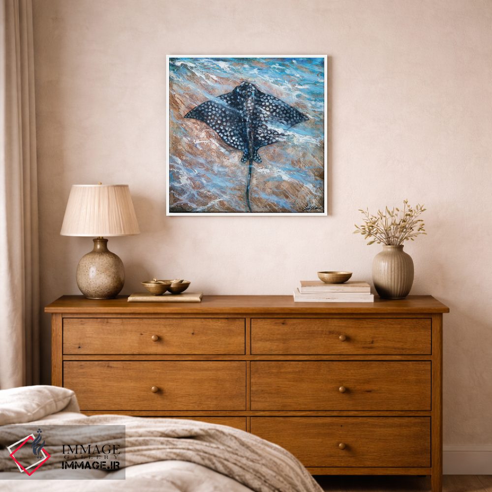 تابلو دکوراتیو "موج ماهی خال دار" اثر لیندا اولسن - D1W