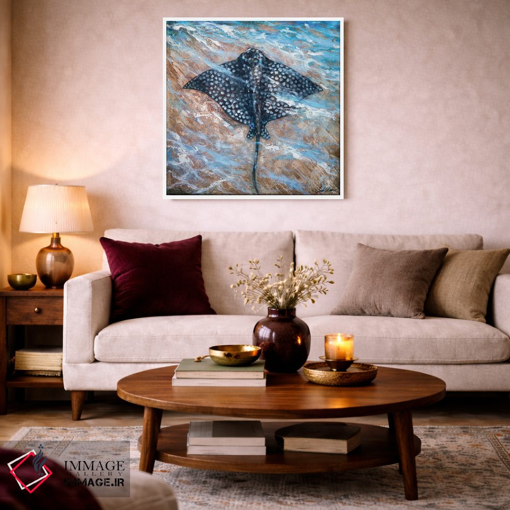 تابلو دکوراتیو "موج ماهی خال دار" اثر لیندا اولسن - D2W