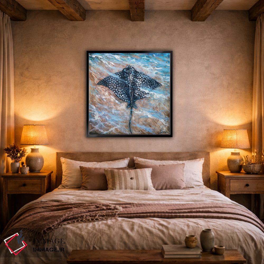 تابلو دکوراتیو "موج ماهی خال دار" اثر لیندا اولسن - D3B