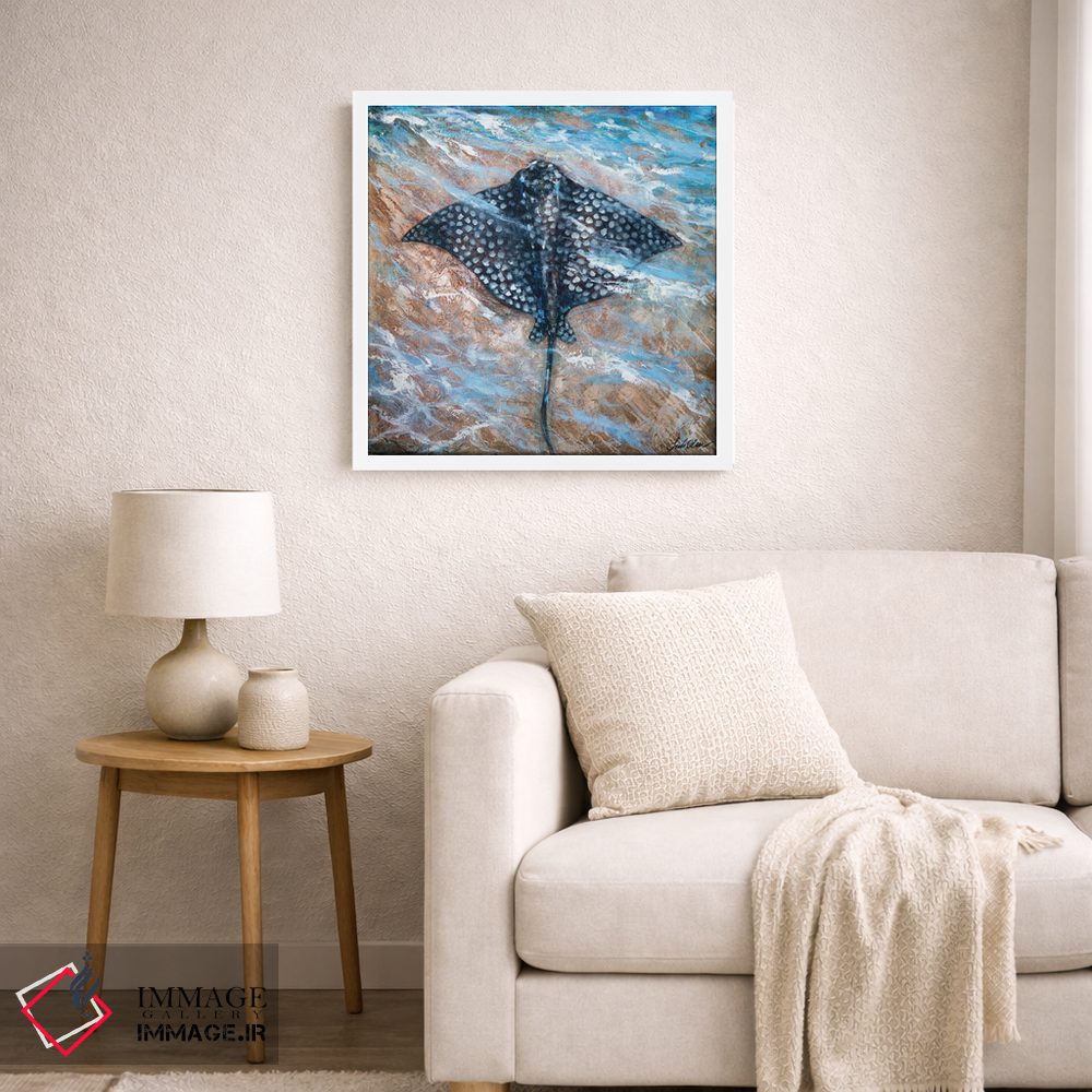 تابلو دکوراتیو "موج ماهی خال دار" اثر لیندا اولسن - D4W