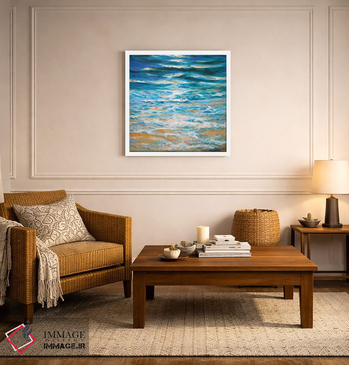 تابلو انتزاعی "لبه جزر و مد" اثر لیندا اولسن - D5W