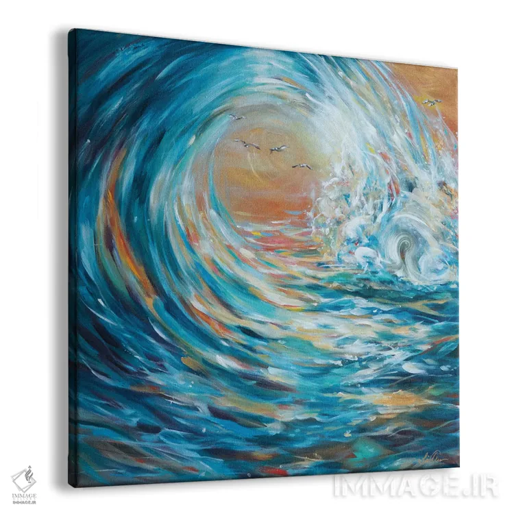 تابلو دکوراتیو لوله ای شکل اثر لیندا اولسن - نمای پرسپکتیو محصول