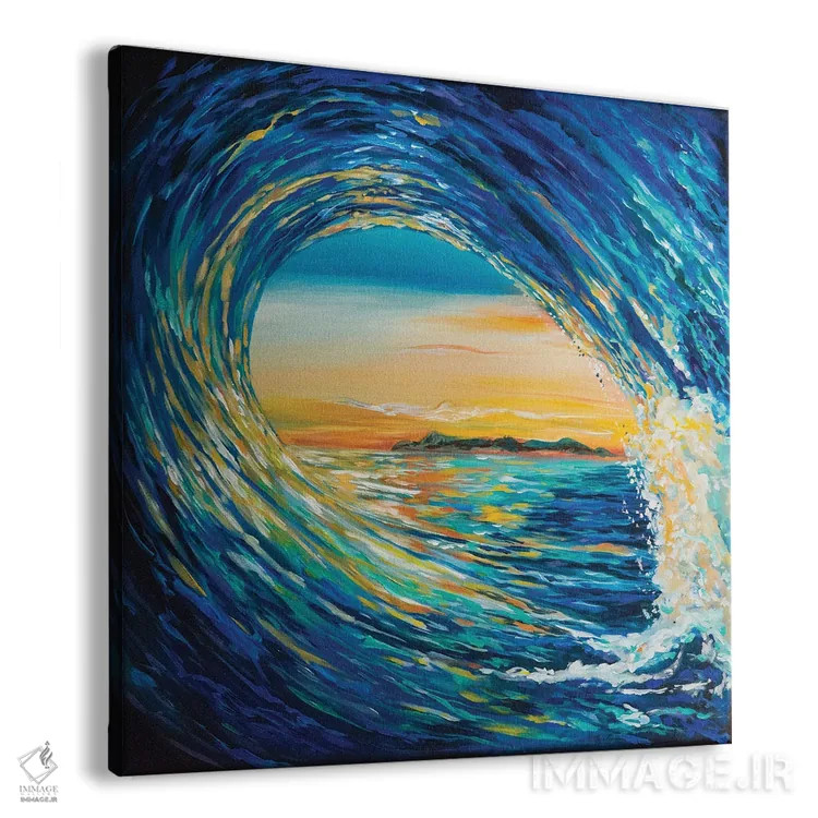 تابلو دکوراتیو پیچش غروب آفتاب اثر لیندا اولسن - نمای پرسپکتیو محصول