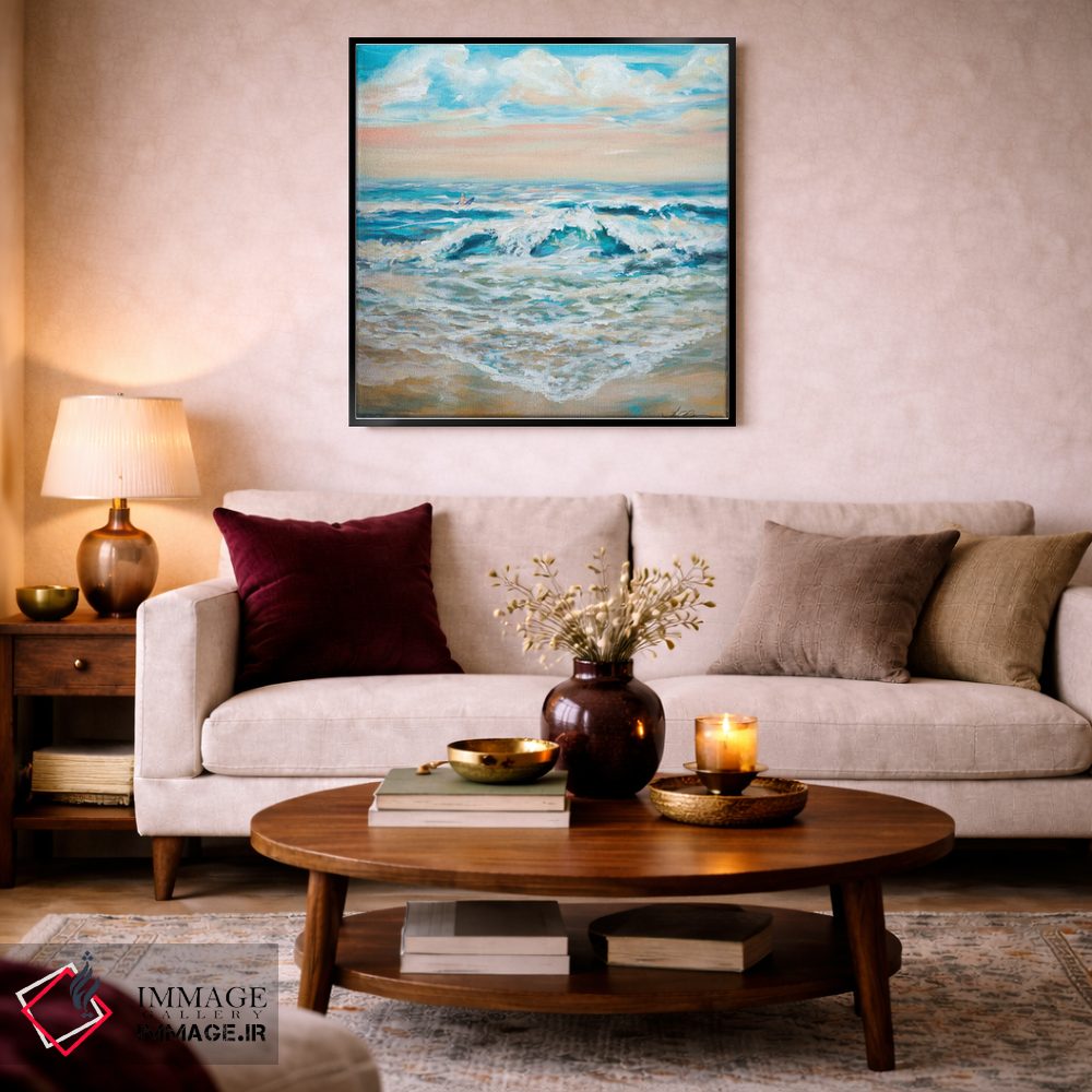 تابلو انتزاعی موج سواری تابستانی اثر لیندا اولسن - D4B
