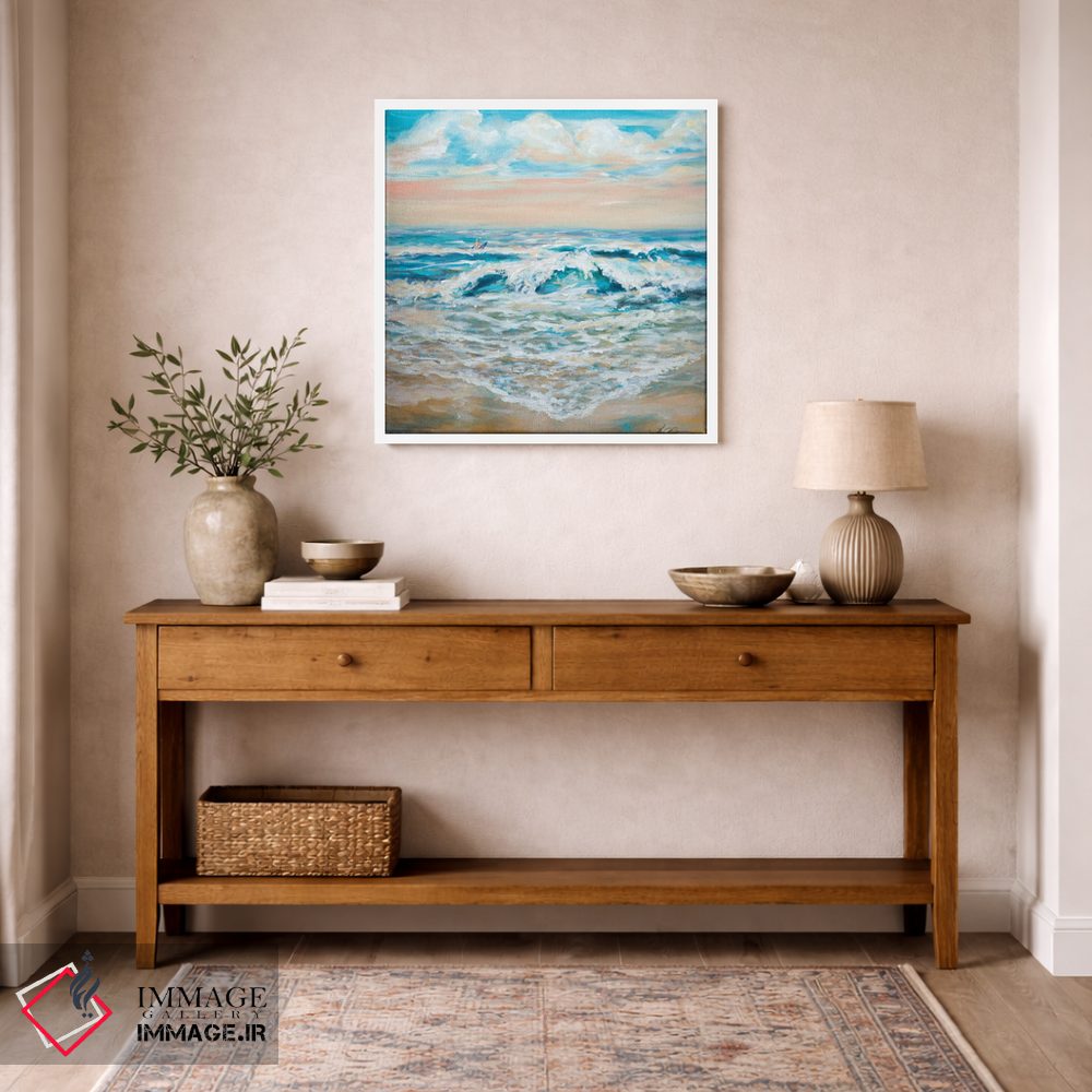 تابلو انتزاعی موج سواری تابستانی اثر لیندا اولسن - D5W