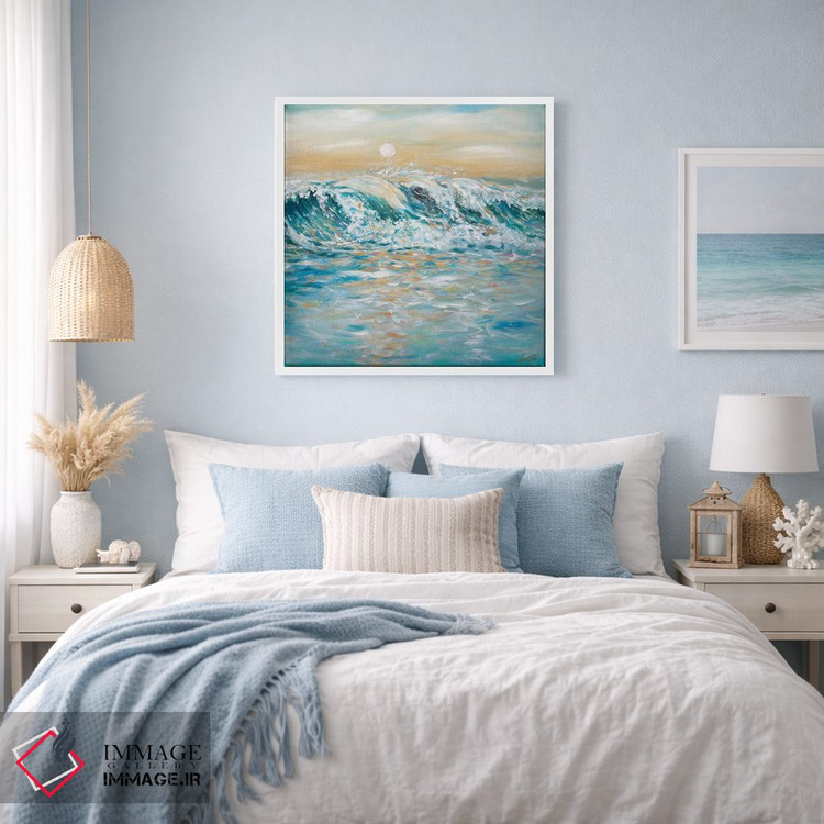 تابلو انتزاعی پاشیدن آب دریا اثر لیندا اولسن - D2W
