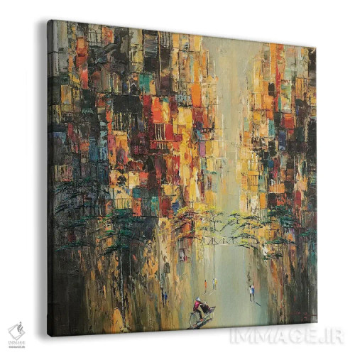 تابلو انتزاعی آفتابی در خیابان اثر له نگوک کوآن - نمای پرسپکتیو محصول