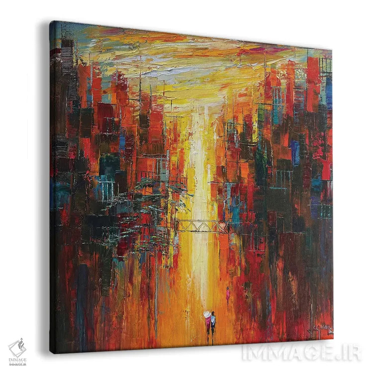 تابلو دکوراتیو دلتنگ خورشید اثر له نگوک کوآن - نمای پرسپکتیو محصول