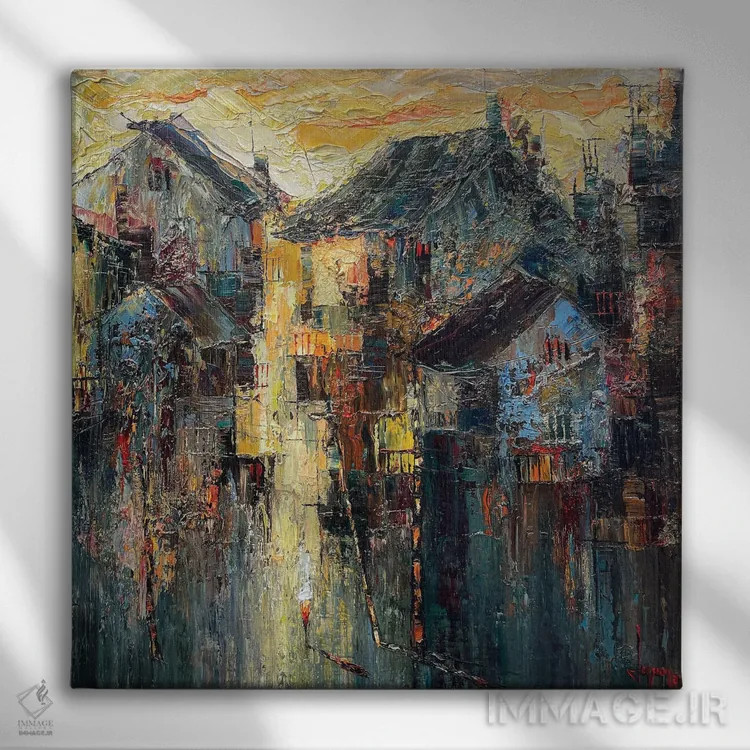تابلو دکوراتیو فصل عبور از خیابان اثر له نگوک کوآن - نمای روبهرو روی دیوار