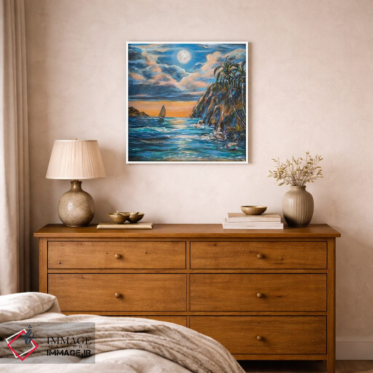 تابلو دکوراتیو عشق جزیره ای اثر لیندا اولسن - D1W
