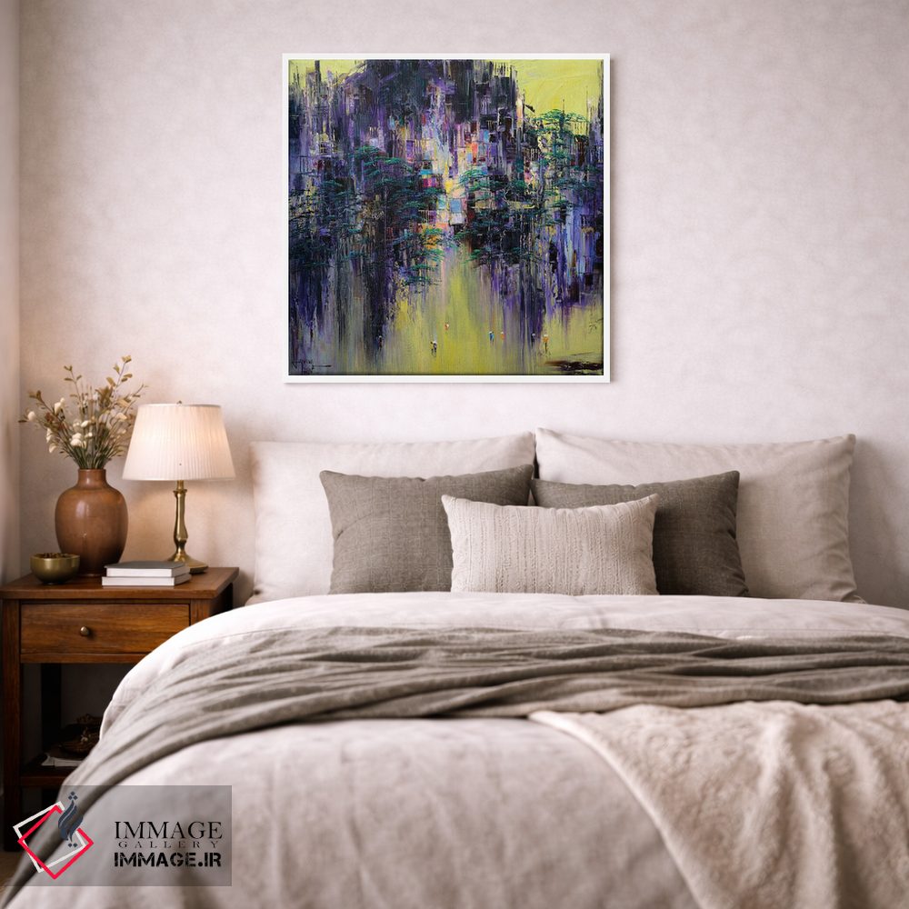 تابلو انتزاعی عصر در کوچه قدیمی اثر له نگوک کوآن - D1W