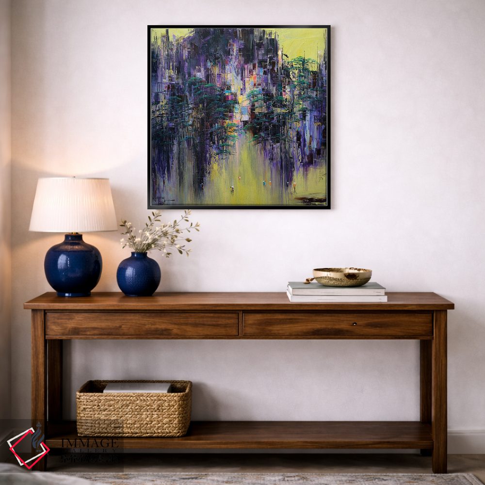 تابلو انتزاعی عصر در کوچه قدیمی اثر له نگوک کوآن - D3B