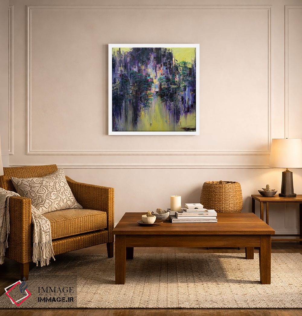 تابلو انتزاعی عصر در کوچه قدیمی اثر له نگوک کوآن - D5W