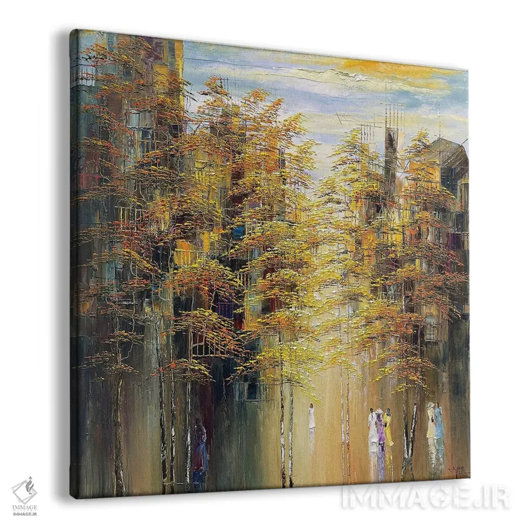 تابلو دکوراتیو پاییز-فصل تغییر برگ ها اثر له نگوک کوآن - نمای پرسپکتیو محصول