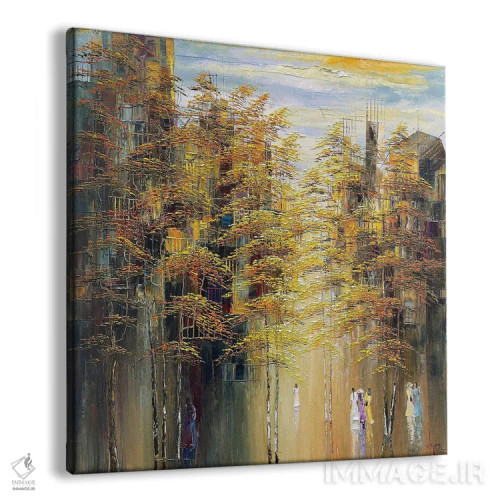 تابلو دکوراتیو پاییز-فصل تغییر برگ ها اثر له نگوک کوآن - نمای پرسپکتیو محصول