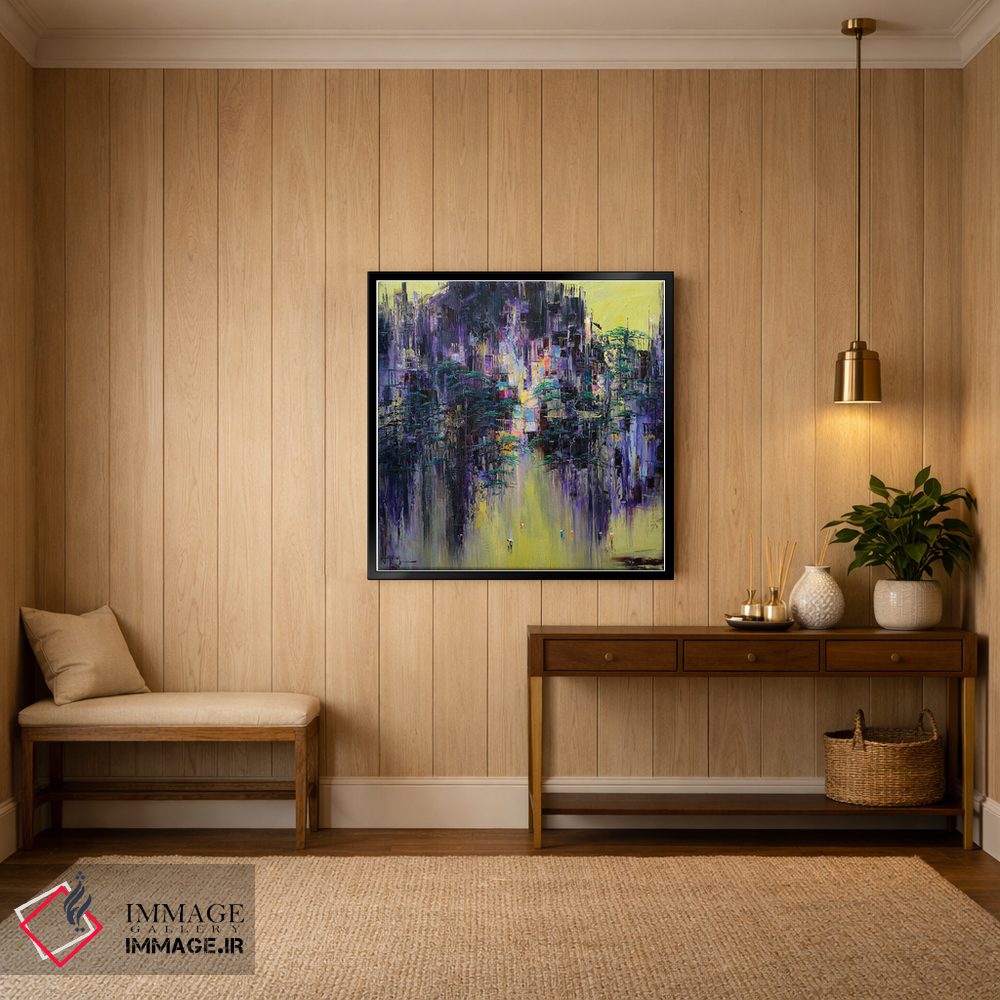تابلو انتزاعی عصر در کوچه قدیمی اثر له نگوک کوآن - D4B