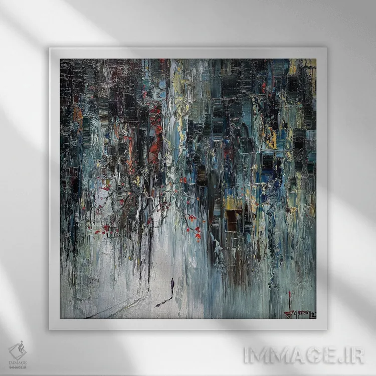 تابلو دکوراتیو کبودی ها اثر له نگوک کوآن - نمای قابدار سفید