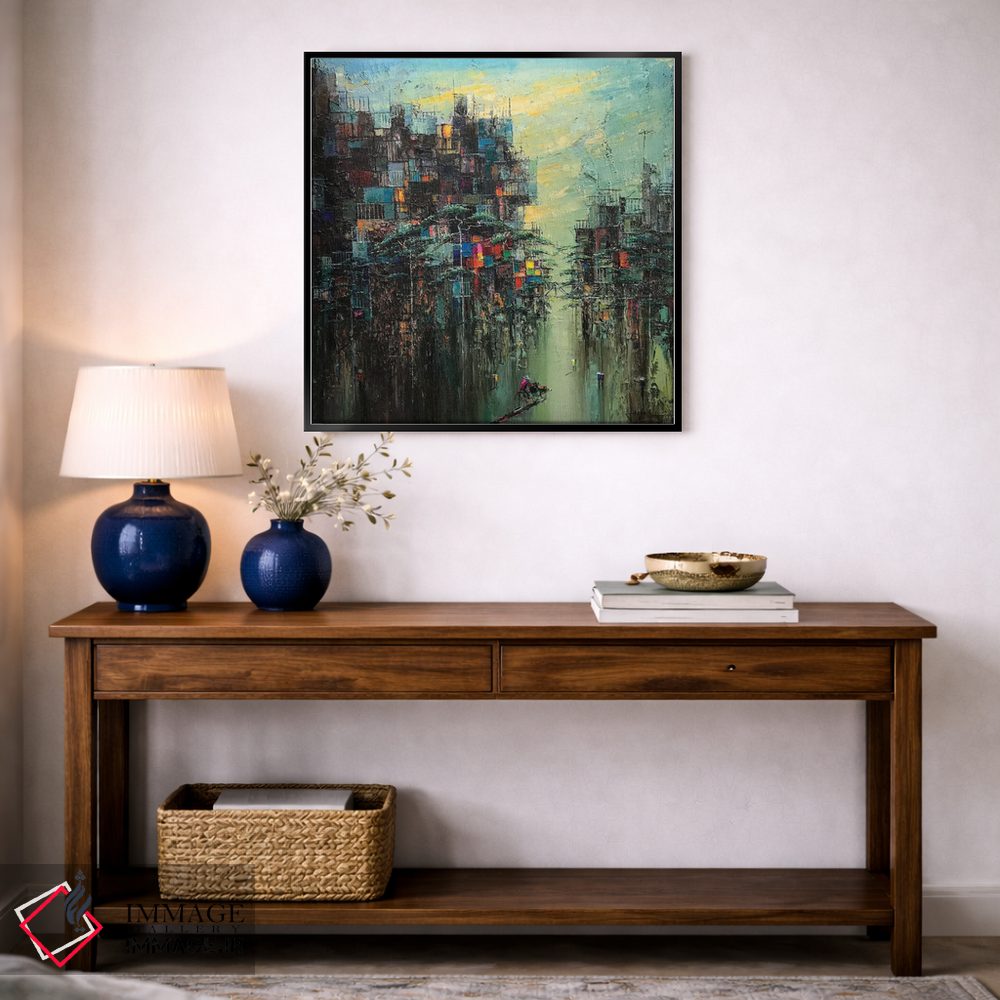 تابلو انتزاعی خیابان گل ۱ اثر له نگوک کوآن - D5B