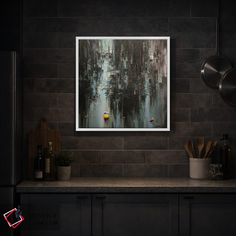 تابلو انتزاعی جاده در فصل روشنایی و تاریکی اثر له نگوک کوآن - D2W