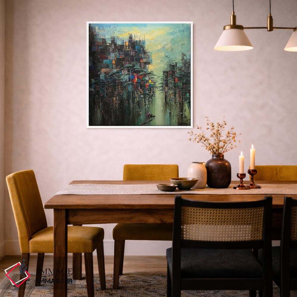 تابلو انتزاعی خیابان گل ۱ اثر له نگوک کوآن - D6W