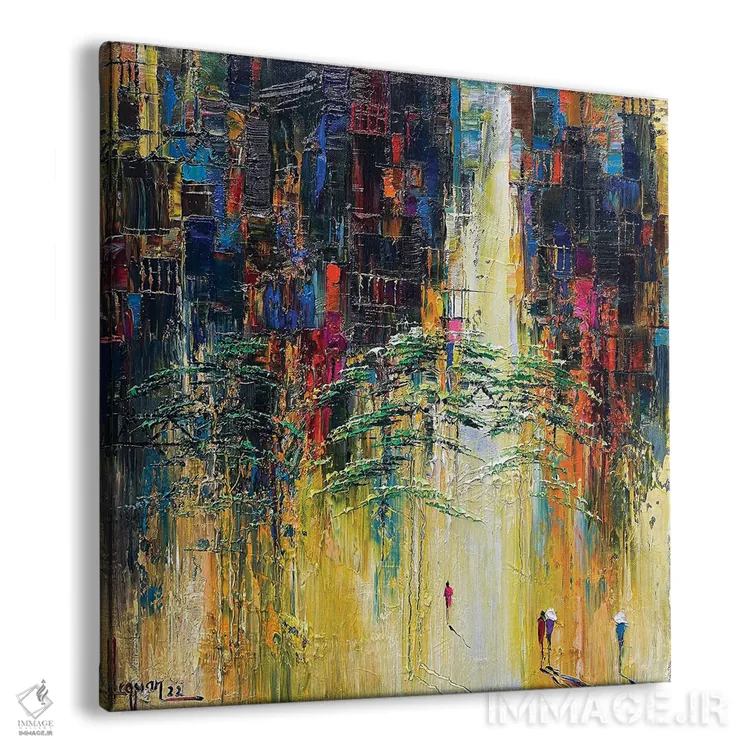 تابلو دکوراتیو عصر پاییزی آفتابی اثر له نگوک کوآن - نمای پرسپکتیو محصول