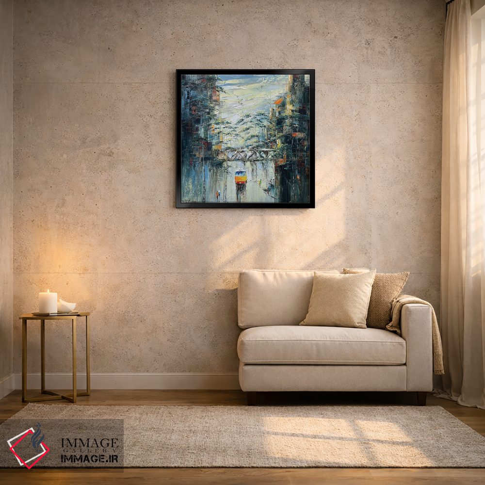 تابلو انتزاعی شهر من اثر له نگوک کوآن - D3B