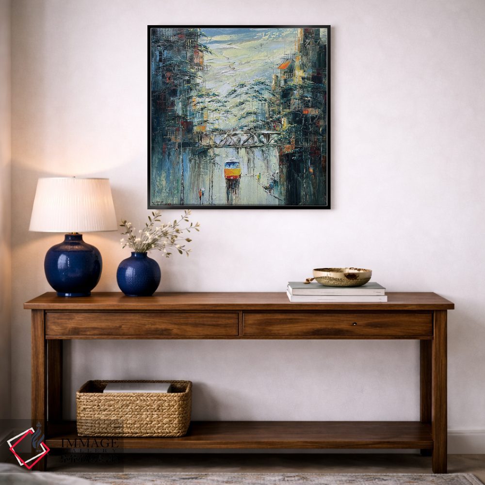 تابلو انتزاعی شهر من اثر له نگوک کوآن - D4B