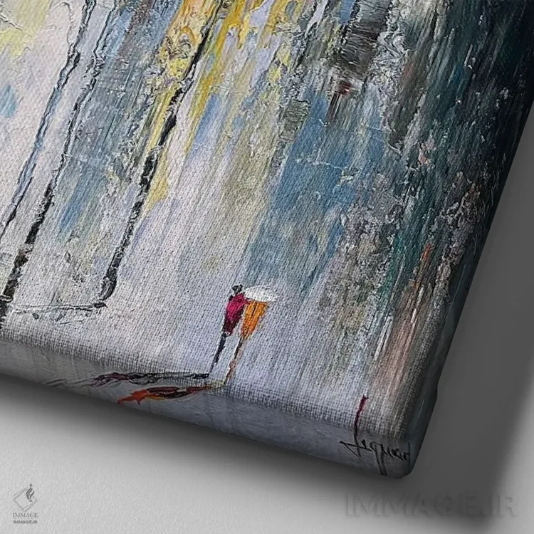 تابلو دکوراتیو خیابان دور اثر له نگوک کوآن - نمای نزدیک بافت بوم