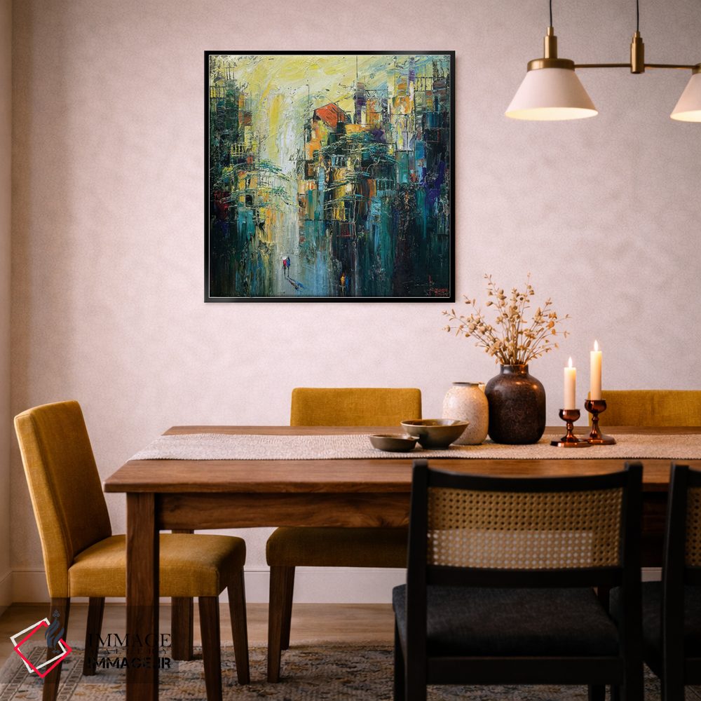 تابلو انتزاعی سپیده دم آرام اثر له نگوک کوآن - D6B