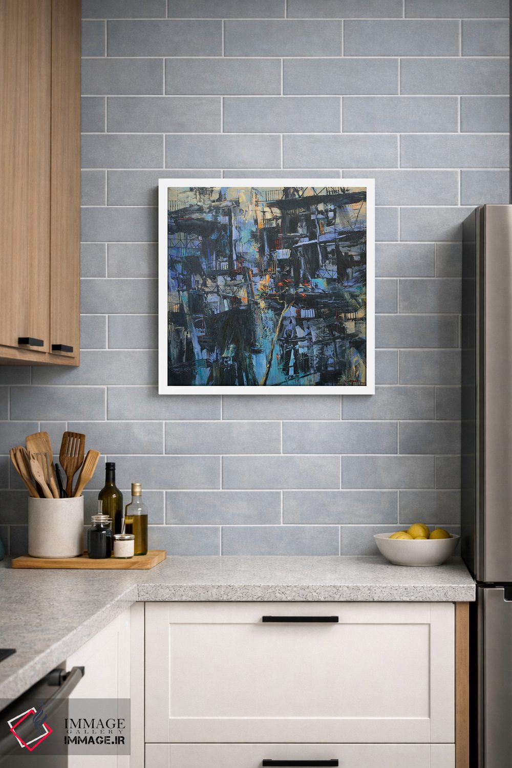 تابلو انتزاعی کوچه قدیمی اثر له نگوک کوآن - D2W