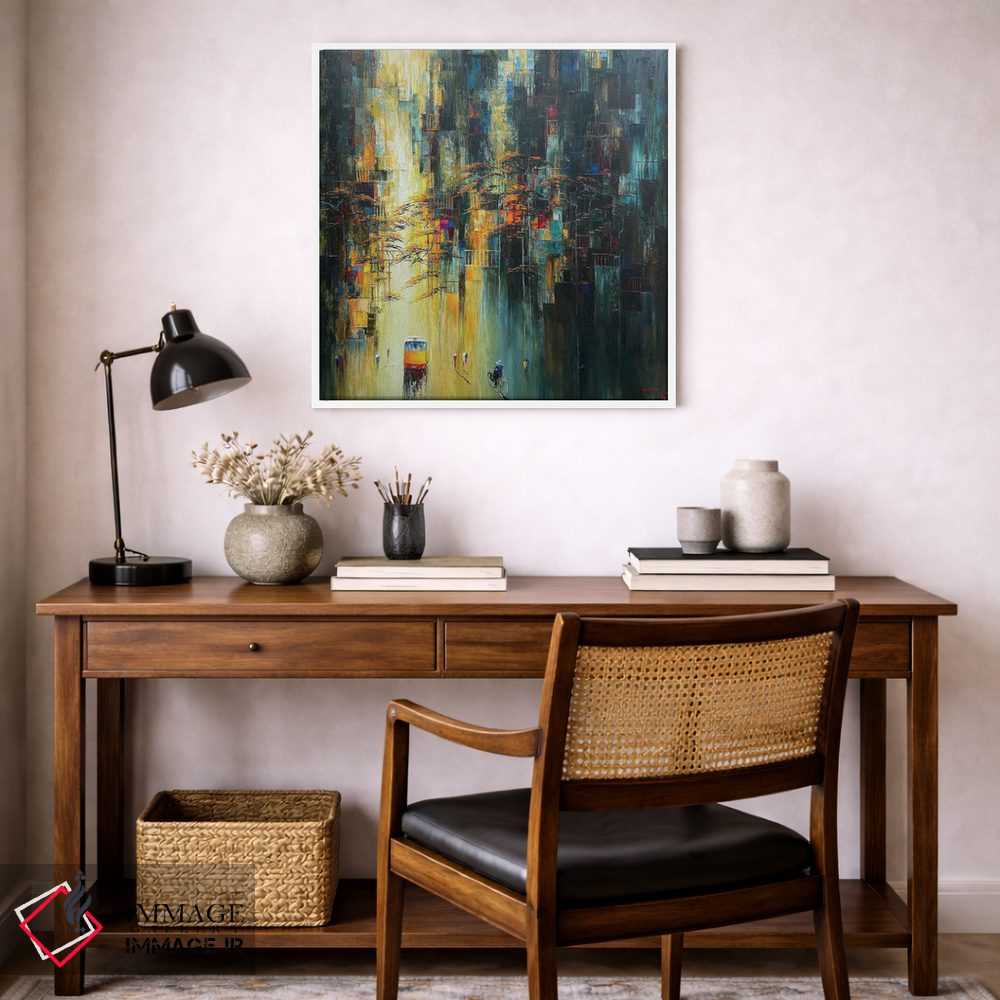 تابلو دکوراتیو گل آفتابگردان پاییزی ۱ اثر له نگوک کوآن - D6W