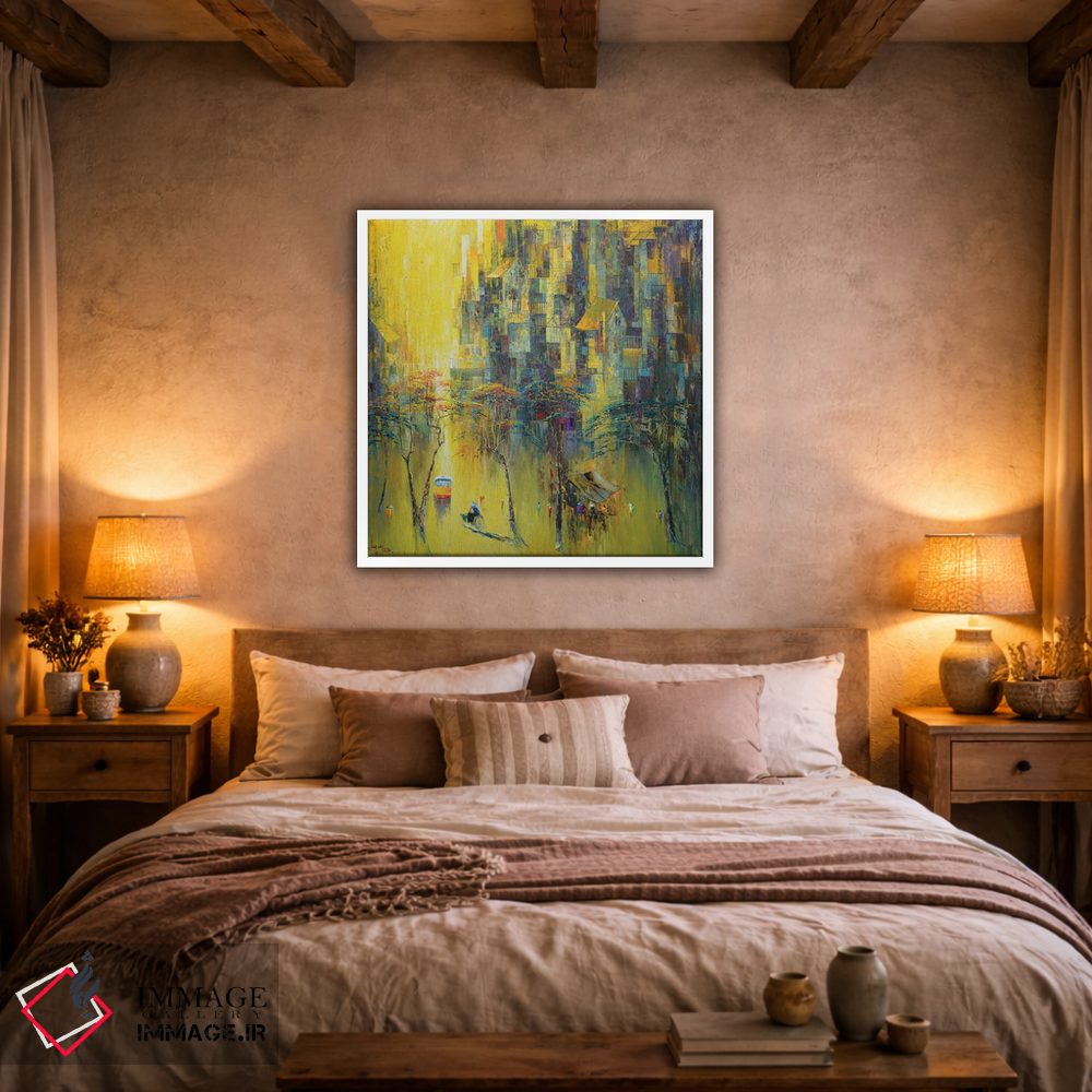 تابلو انتزاعی "ترانه عاشقانه پاییزی" اثر له نگوک کوآن - D3W