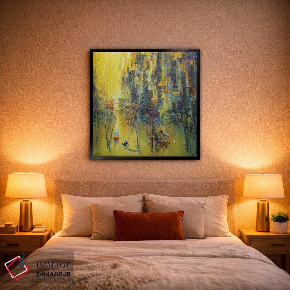تابلو انتزاعی "ترانه عاشقانه پاییزی" اثر له نگوک کوآن - D1B
