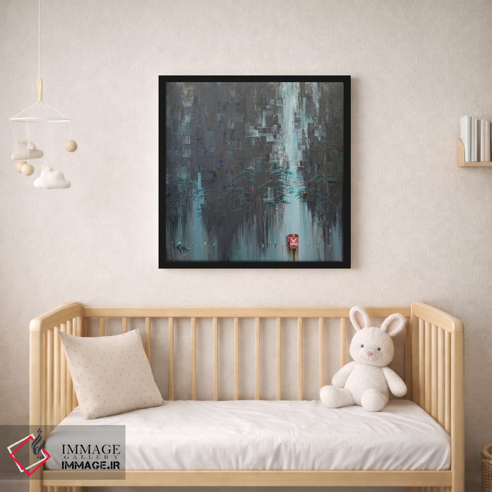 تابلو انتزاعی "خیابان قهوه قطار" اثر له نگوک کوآن - D1B