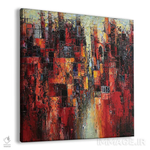 تابلو انتزاعی "ملودی تابستان" اثر له نگوک کوآن - نمای پرسپکتیو محصول