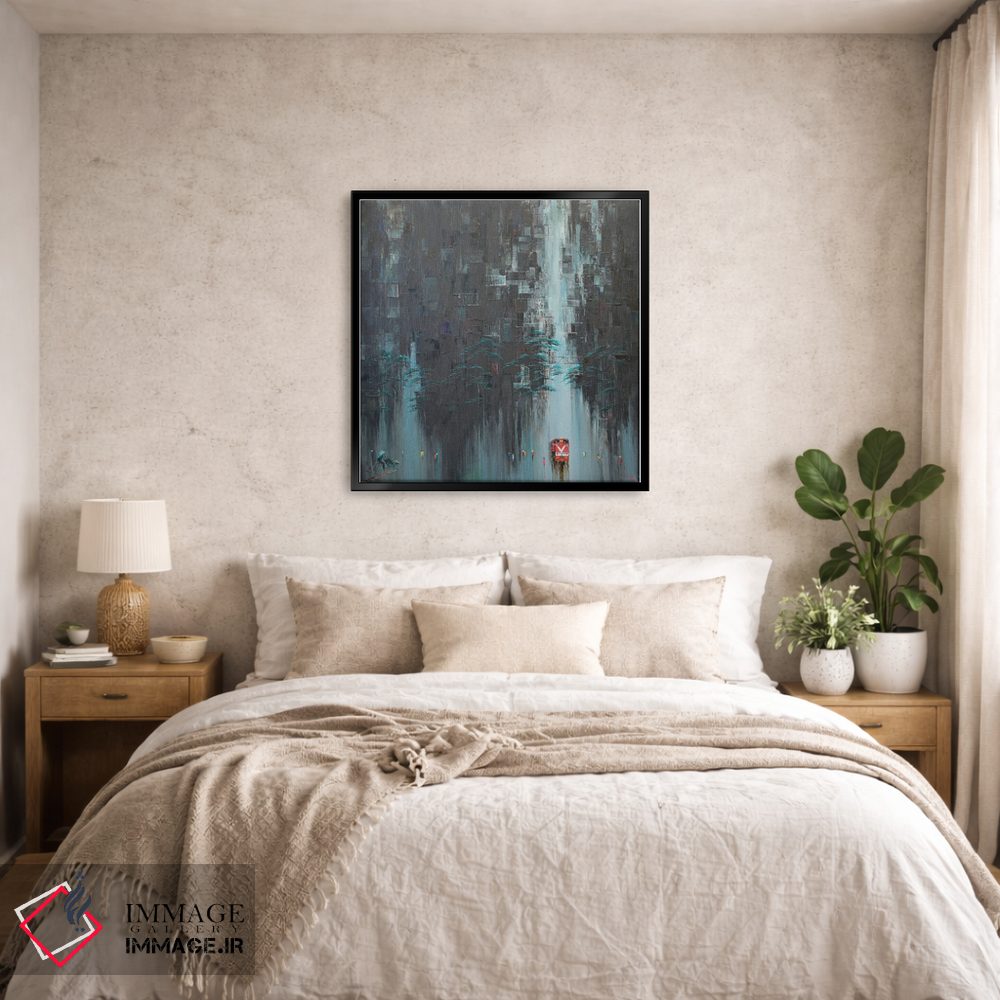 تابلو انتزاعی "خیابان قهوه قطار" اثر له نگوک کوآن - D6B