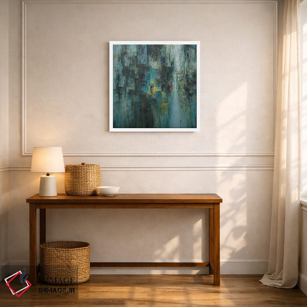 تابلو انتزاعی "منطقه سبز" اثر له نگوک کوآن - D5W