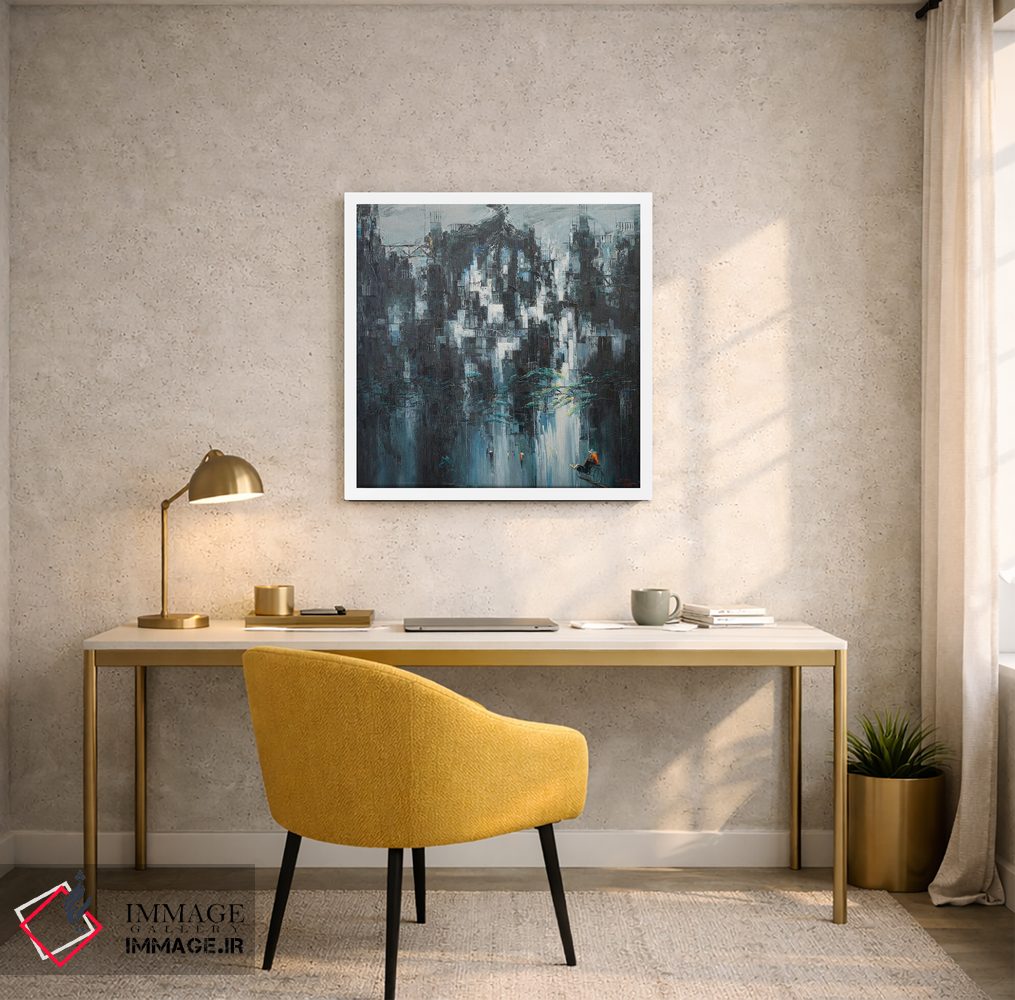 تابلو انتزاعی "زمستان زودهنگام" اثر له نگوک کوآن - D5W