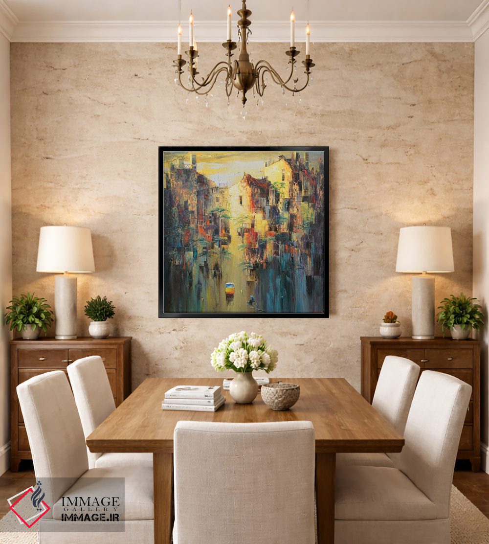 تابلو انتزاعی "خاطره پاییز من" اثر له نگوک کوآن - D3B