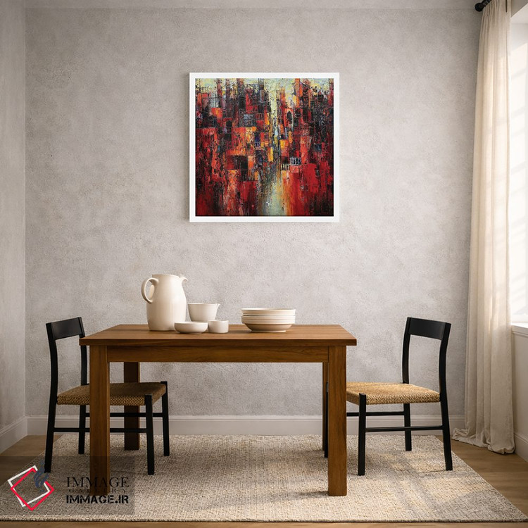 تابلو انتزاعی "ملودی تابستان" اثر له نگوک کوآن - D3W