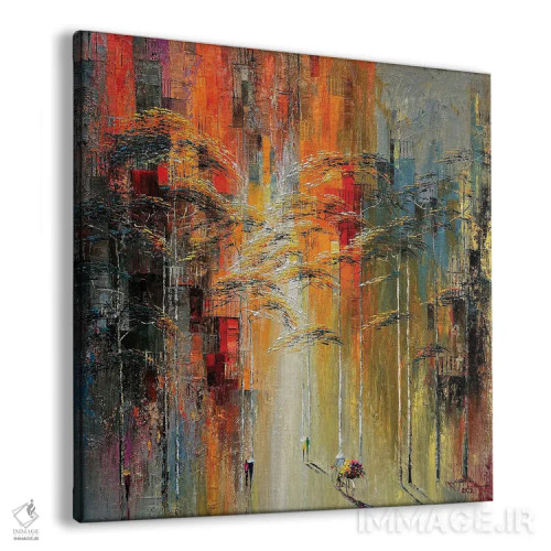 تابلو انتزاعی "بلوار" اثر له نگوک کوآن - نمای پرسپکتیو محصول