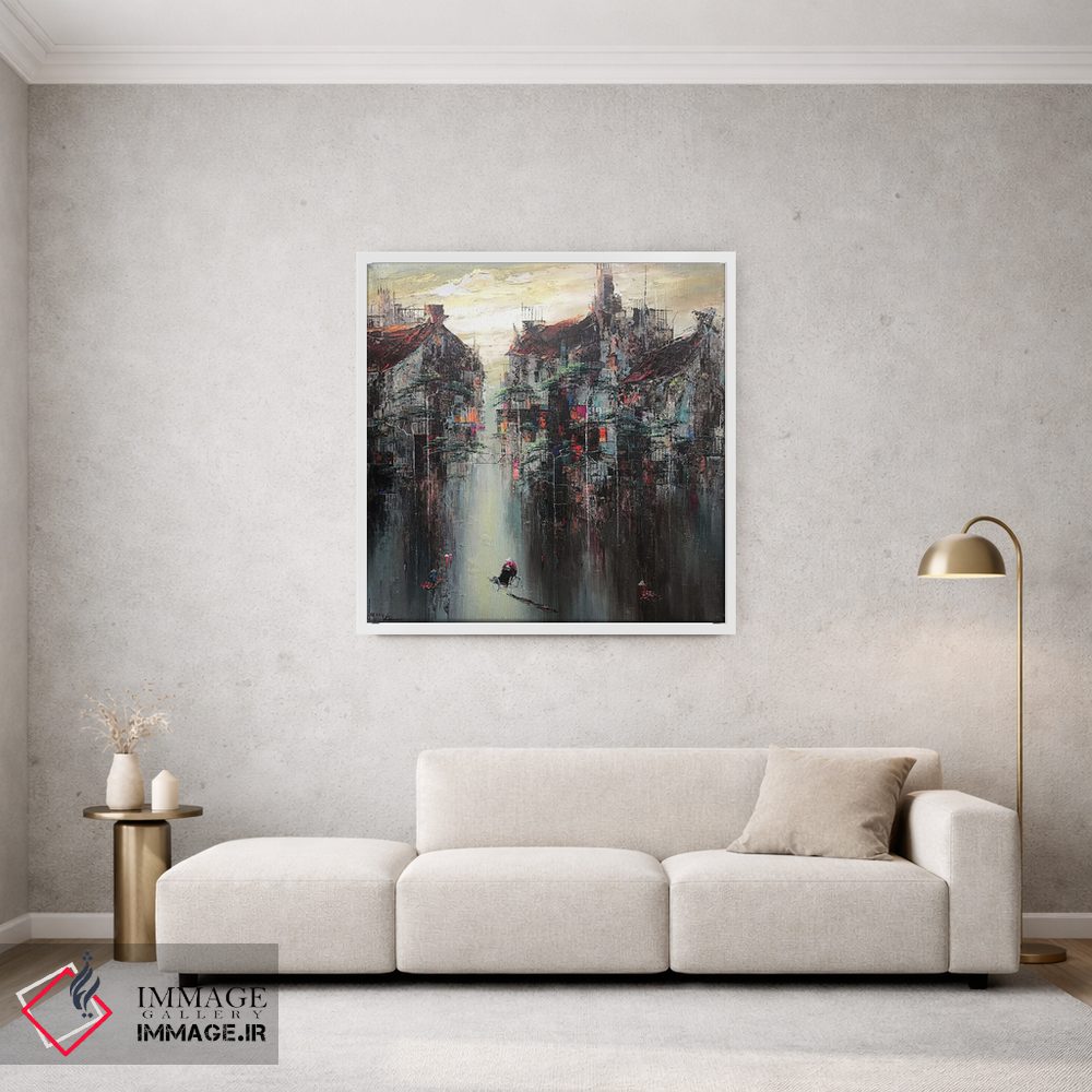 تابلو انتزاعی "عصر بارانی موسمی" اثر له نگوک کوآن - D1W